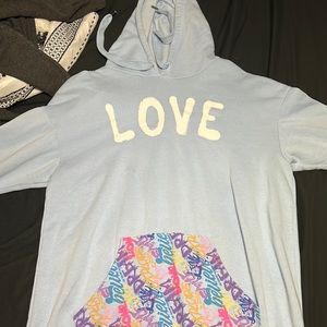 Blue long sleeve hoodie